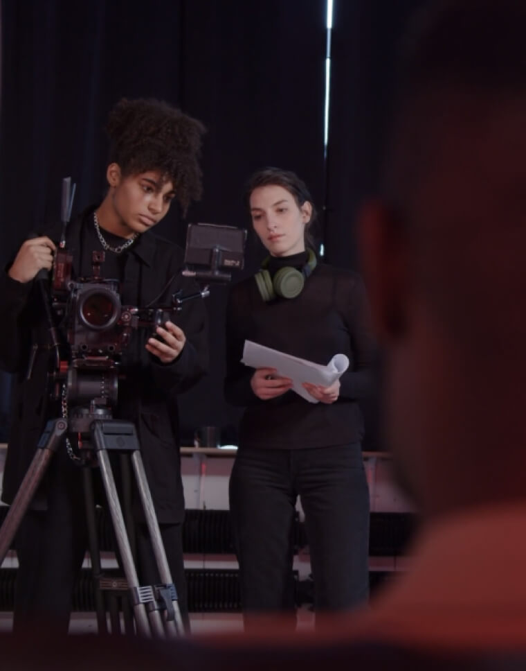 Film crew filming a promotional video