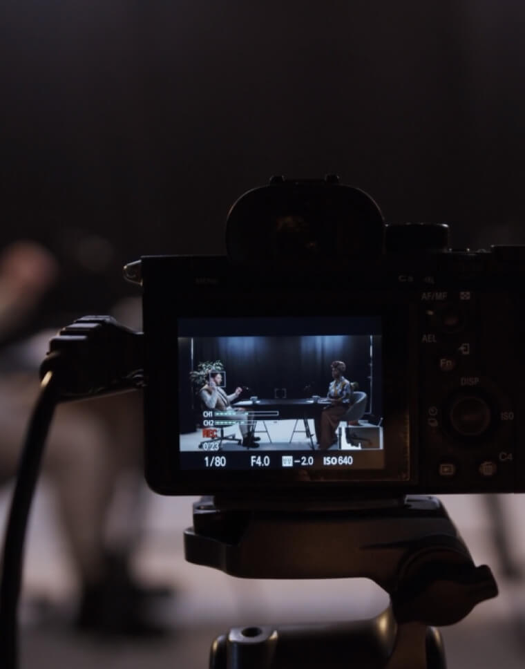 Film crew filming a promotional video