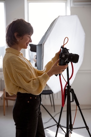 Film crew filming a promotional video